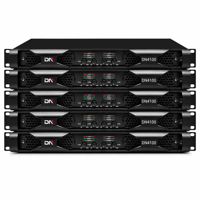 Profesional Amplificator DN-4100 4 canale (4 x 1500W 4 Ω, 4 x 1000 W 8 Ω) clasa D 1U - NOU