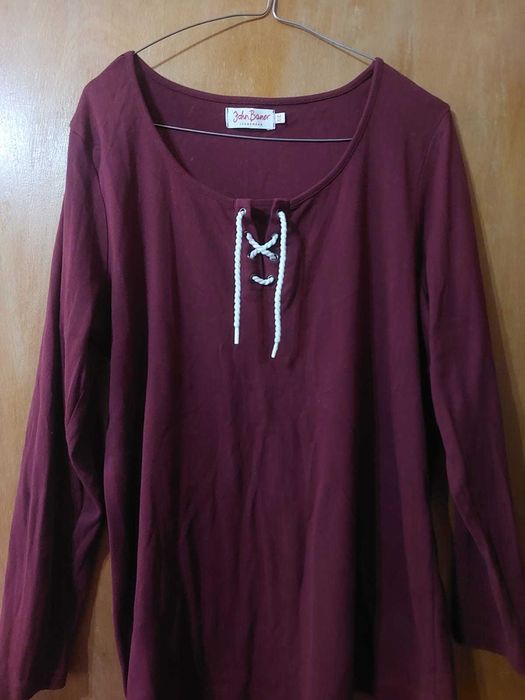 bluza burgundi cu sfoara