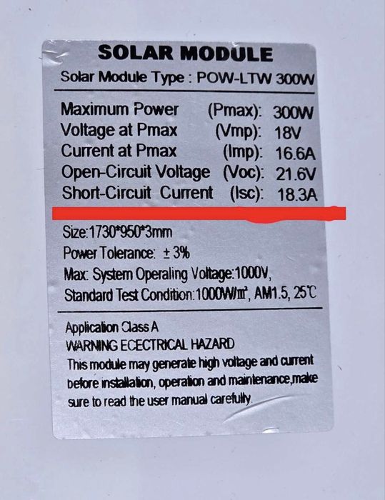 300w 12v ГВКАВ соларен панел 18.3A