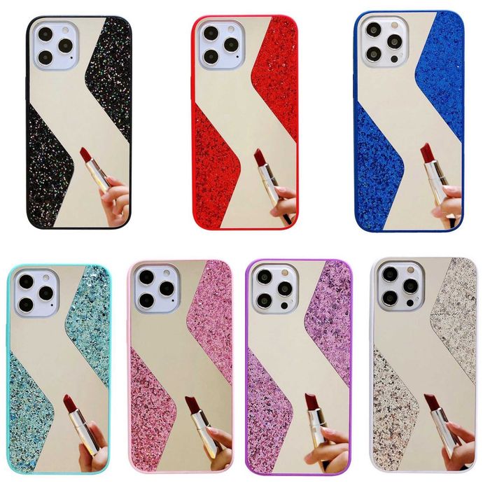 Husa tip oglinda cu sclipici pt. iPhone XS Max, 12, 12 Pro, 12 Pro Max