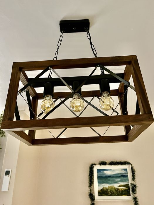 Винтидж полилей от дърво и метал