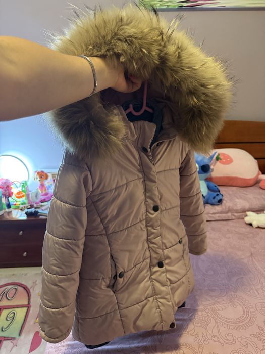 Зимно топло яке за момичета 128см.