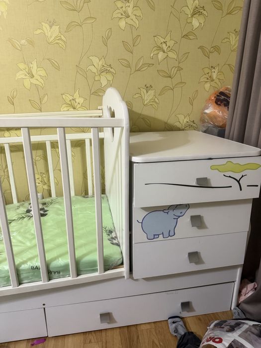 Детский кровать с матрасом