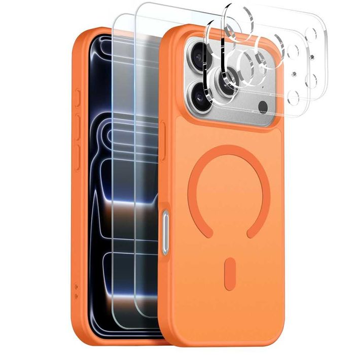 5 в 1 Premium комплект за iPhone - калъф, протектори за екран и протектори за камера