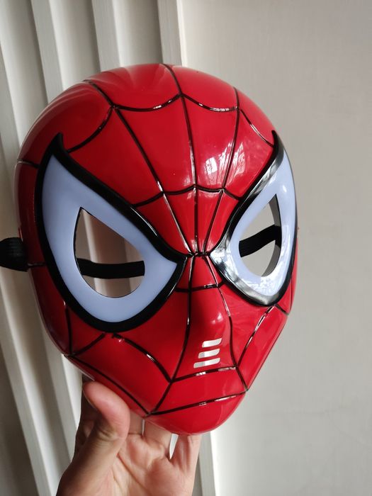 Горящая супер маска Человека паука,spider man