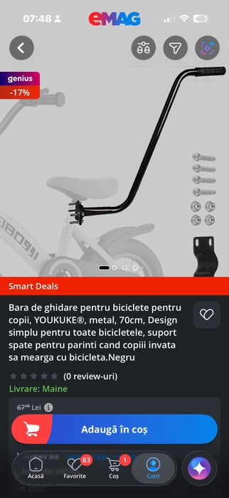 Bara de ghidare biciclete