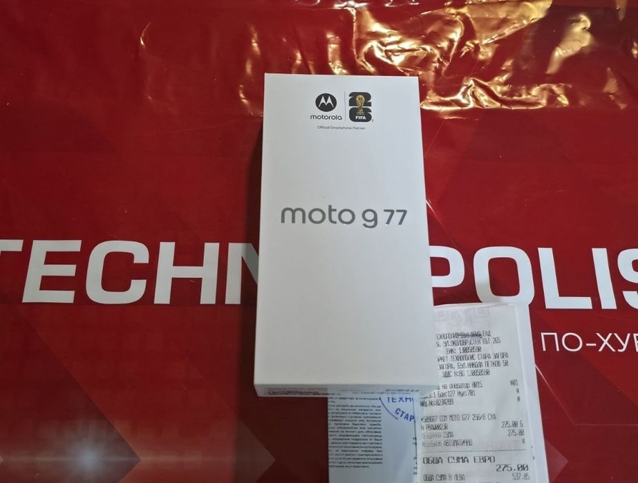 КАТО НОВ 256GB Motorola g77 5G Технополис Гаранция 2028 Green Зелен