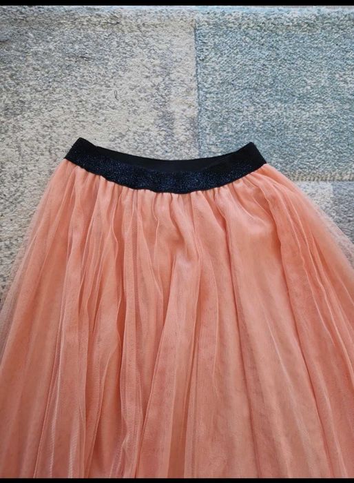 Fusta tulle corai marime M