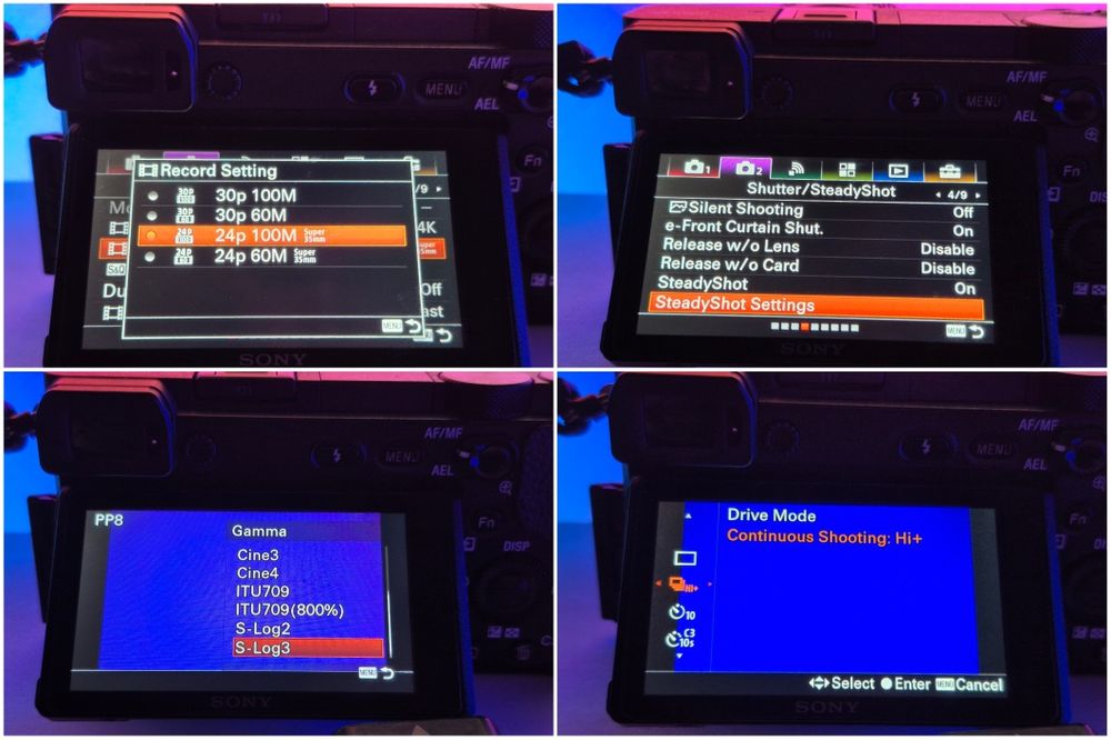 Sony A6500 + 35mm f1.8 + 5 baterii - IBIS, 4K, S-LOG3 43k cadre