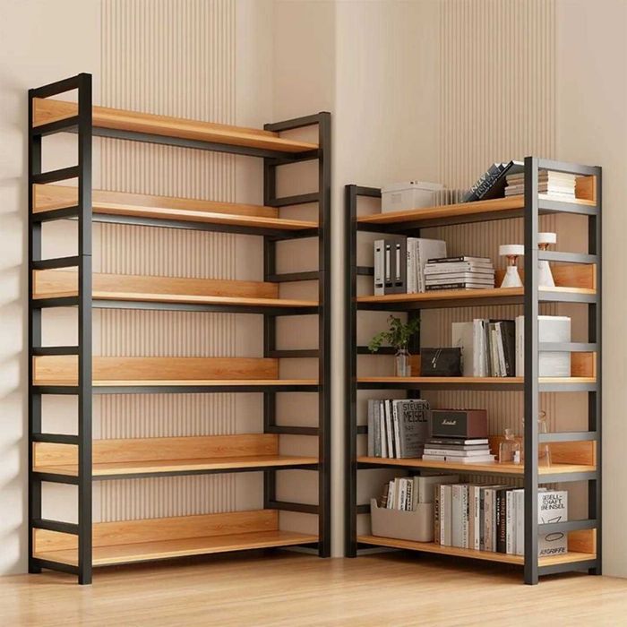 Книжная полка, 6-ярусный книжный шкаф, высокая книжная полка