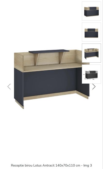 Receptie birou Lotus Antracit 140x70x110 cm