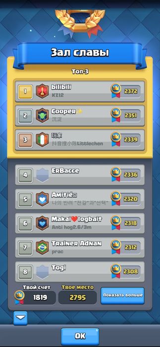 Аккаунт клеш рояль