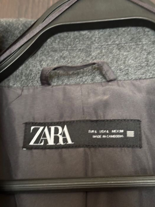Дамско сиво палто Zara L размер