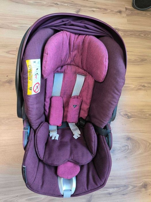 Розова количка Cybex Balios S, кошче Qloud Q, адаптери и зимен чувал