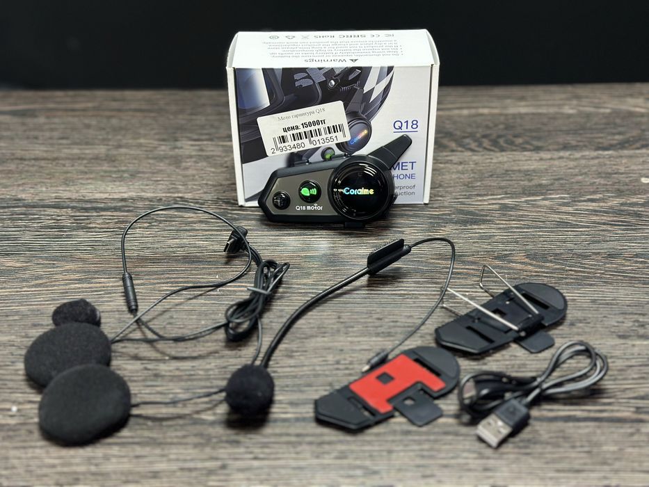 Мото Гарнитура Q18 Bluetooth Наушники на мотошлем!