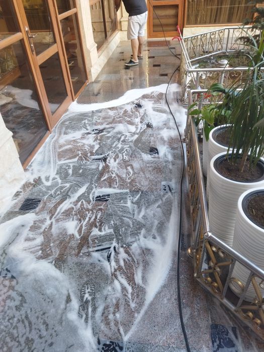 Мойка брусчатки кафелья бассейны