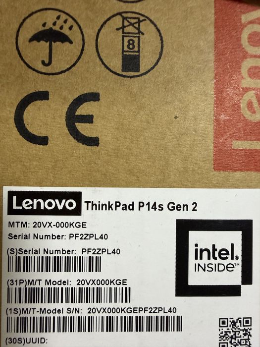 Lenovo ThinkPad P14S Gen 2 - i7, 32GB ram, ecran 4K