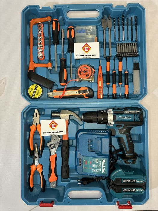 Ударный аккумуляторная шуруповерт MAKITA 48 v  с набором Shurupavyort