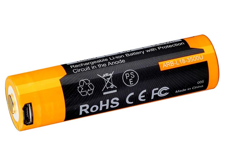 Acumulator Fenix 18650 - 3500mAh cu mufa Micro-USB nou