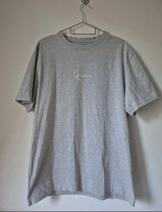 Tricou Karl Kani gri cu semnătura logo,mărimea S