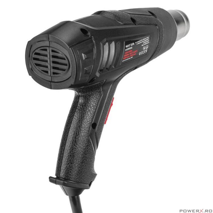 Pistol cu aer cald pentru suflat, 4 duze, 2 viteze, putere 2000 W, Red