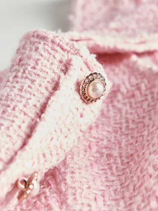 Сет от пола, бюстие и риза Reserved със съдържание на вълна, в розово