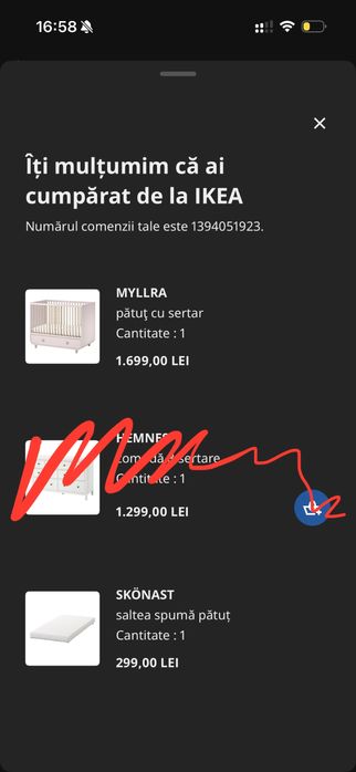 Patut bebe ikea MYLLRA