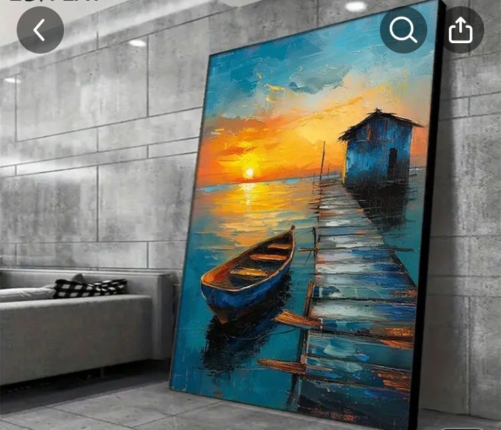 Художествена картина с букет лалета