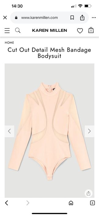 Karen Millen бандажно боди с изрязани мотиви НОВО