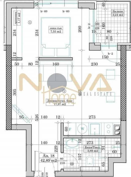 1-стаен в Варна-Кайсиева градина площ 49 цена 85000