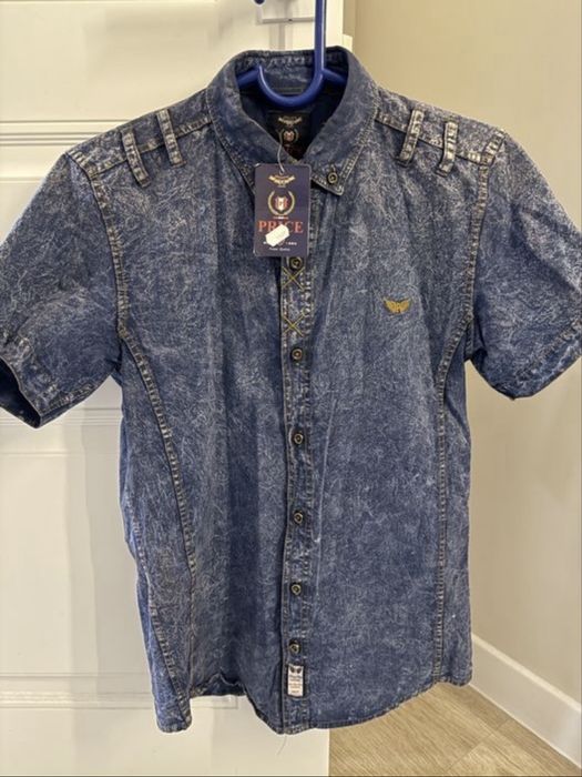 Рубашки мужские синие