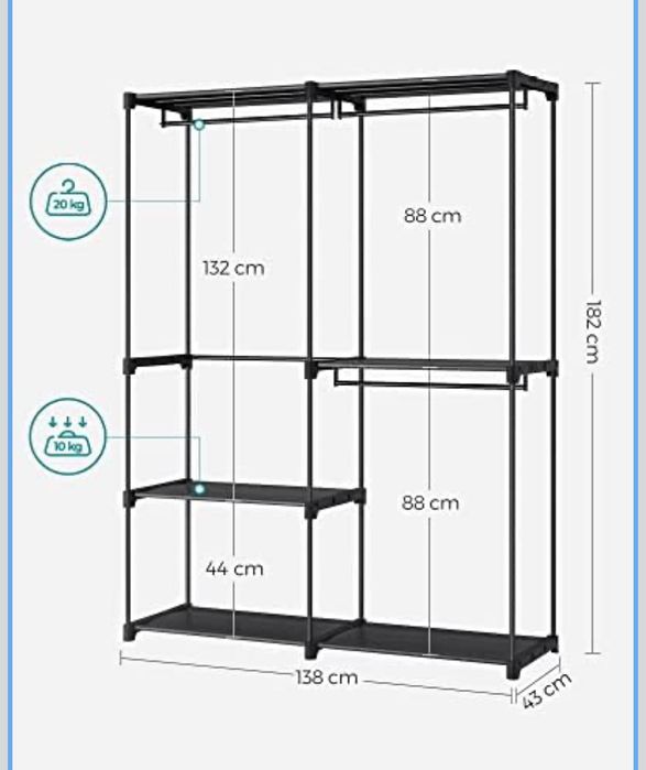 Сгъваем отворен гардероб SONGMICS