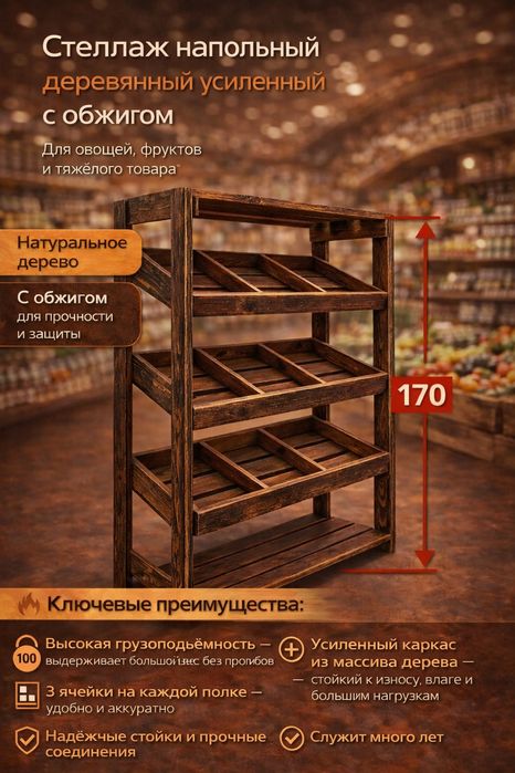 Овощная полка с обжигом