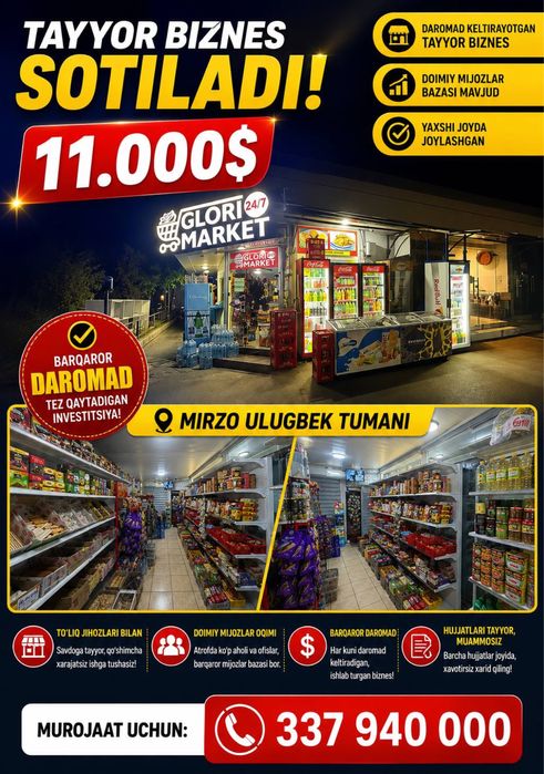 Продается готовый бизнес срочно