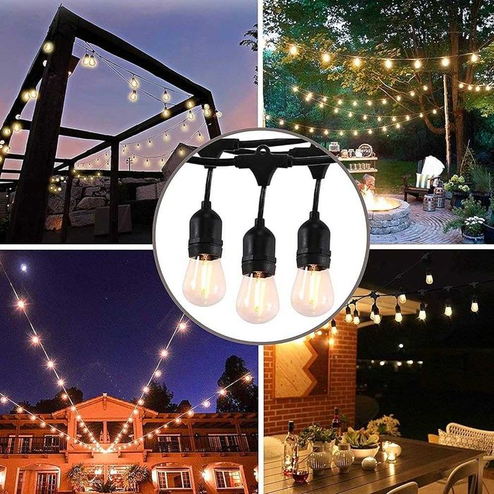 Градински гирлянд с 10 бр солярни лампи 5 метра