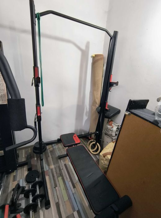 Aparat multifunctional de tractiuni - Rastel haltere - Domyos 500 Home Gym Rack