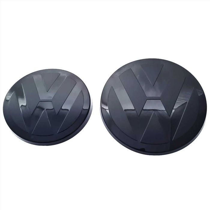 Черни емблеми за VW Golf 6 – стъклени предна 135мм и задна 110мм