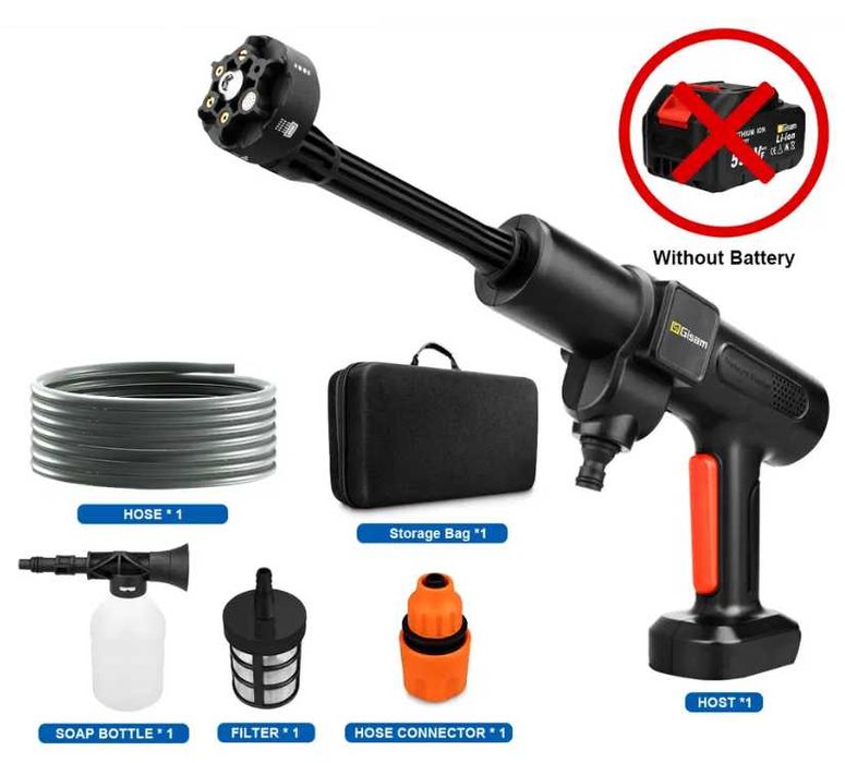 Безчеткова Акумулаторна Водоструйка GISAM