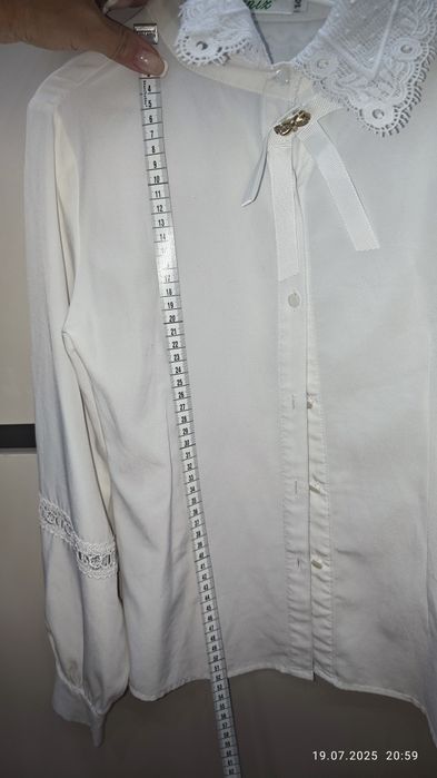 Блузка/рубашка белая в школу, 146 р-р
