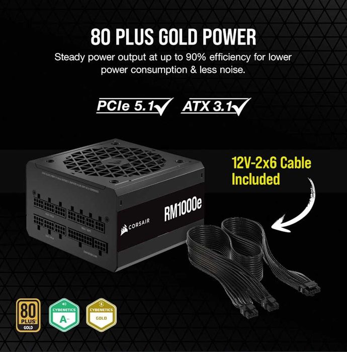 Захранване Corsair RM 1000e 2023