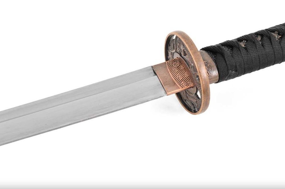 Катана Бушидо Katana Bushido Dragon Tenryu - меч с дървена кания и тцуба с Дракон