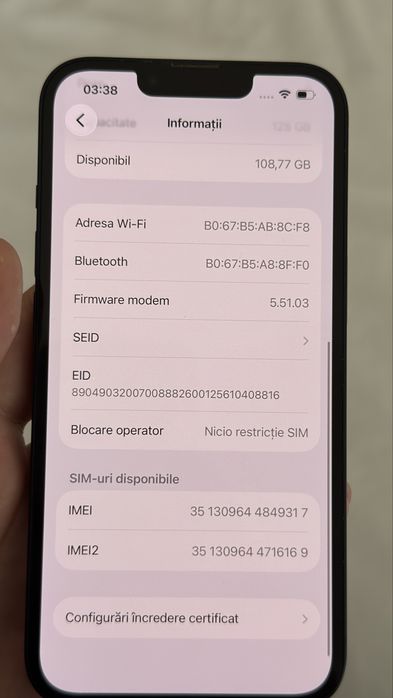 iPhone 13 Midnight Blue 128gb