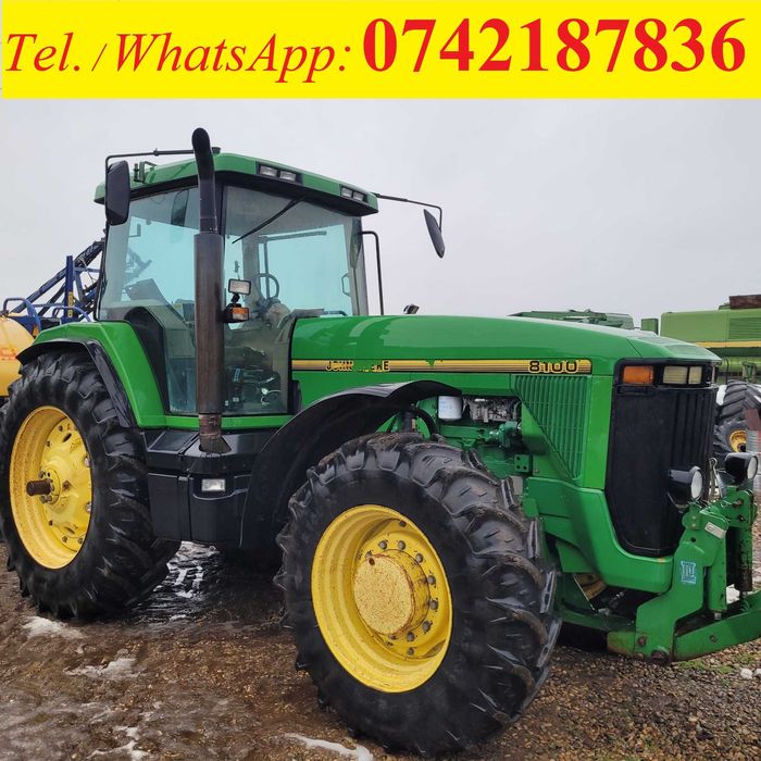Tractor John Deere 8100, AC, 185 CP, original unic proprietar Franta