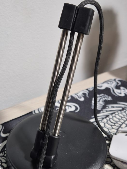 Mouse Bungee Gaming Battletron, Iluminare RGB 8 moduri, braț flexibil