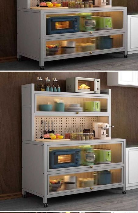 Metall shkafi/Металлический шкаф с полочками и прозрачным окном