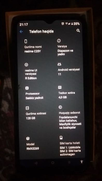 Realmi s25y telefon