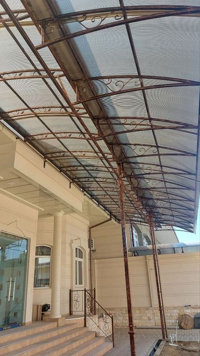 Навес, Решотка, Перила, Ограждения, Лексан. Металлоконструкция