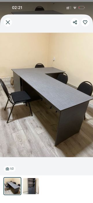 Стол 2 стулья 4 шкаф 1