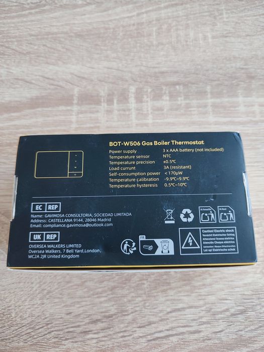 Termostat WiFi centrală pe gaz BEOK BOT-W506, NOU sigilat