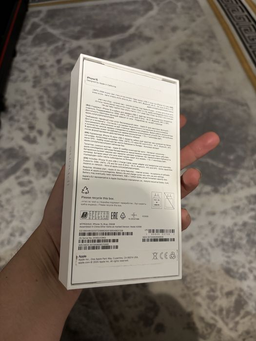 Айфон 15 голубой 256GB